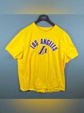 Lakers Pro Standard Shirt Mens 3XL Yellow Embroidered Logo Luxury Athletic NBA
